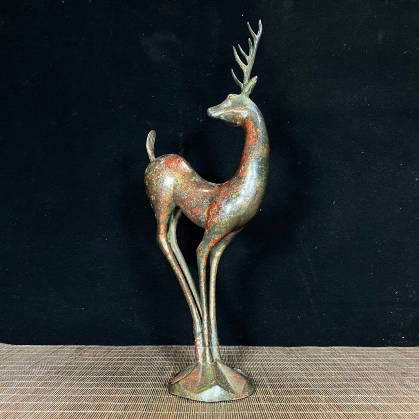 Chinese antique pure copper sika deer