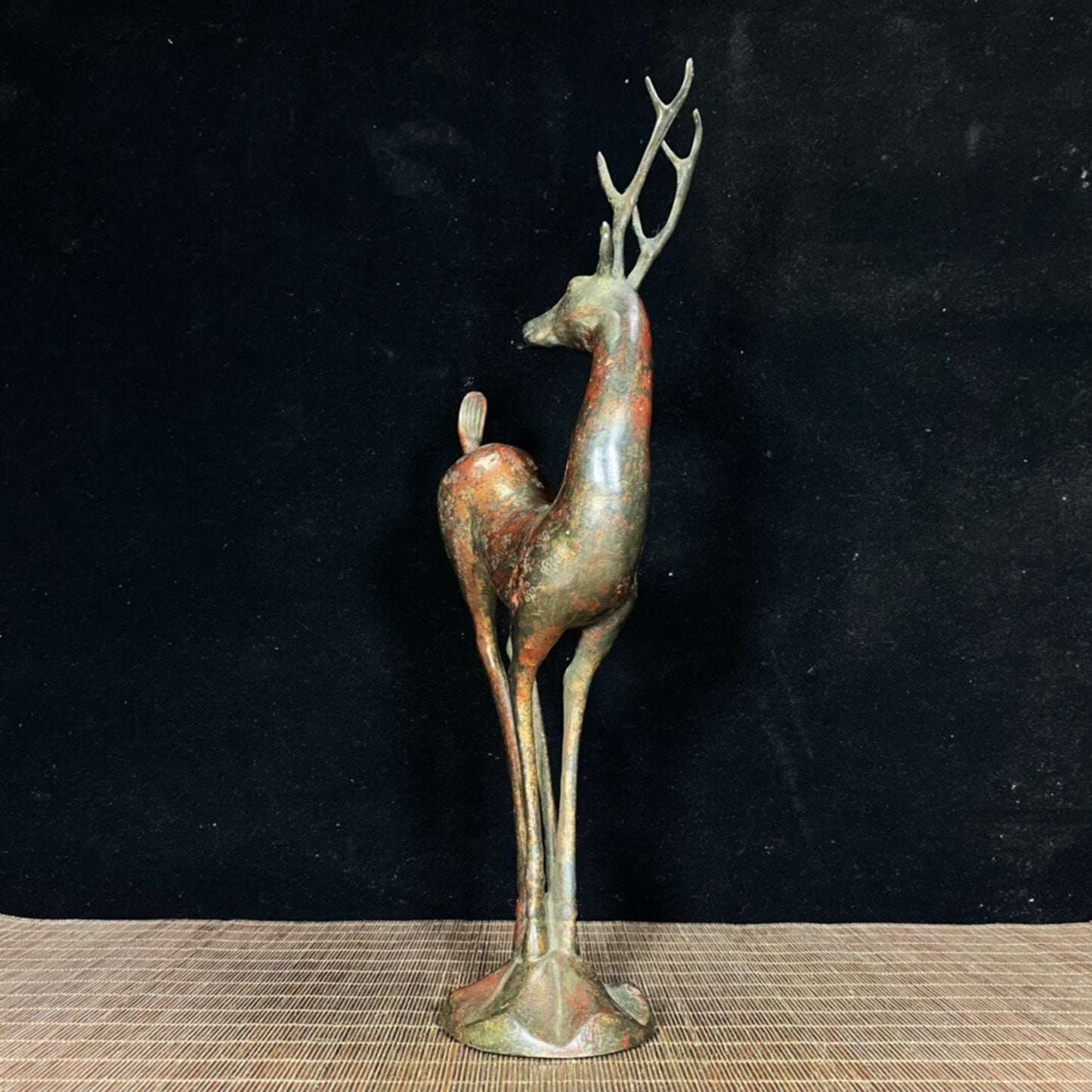 Chinese antique pure copper sika deer