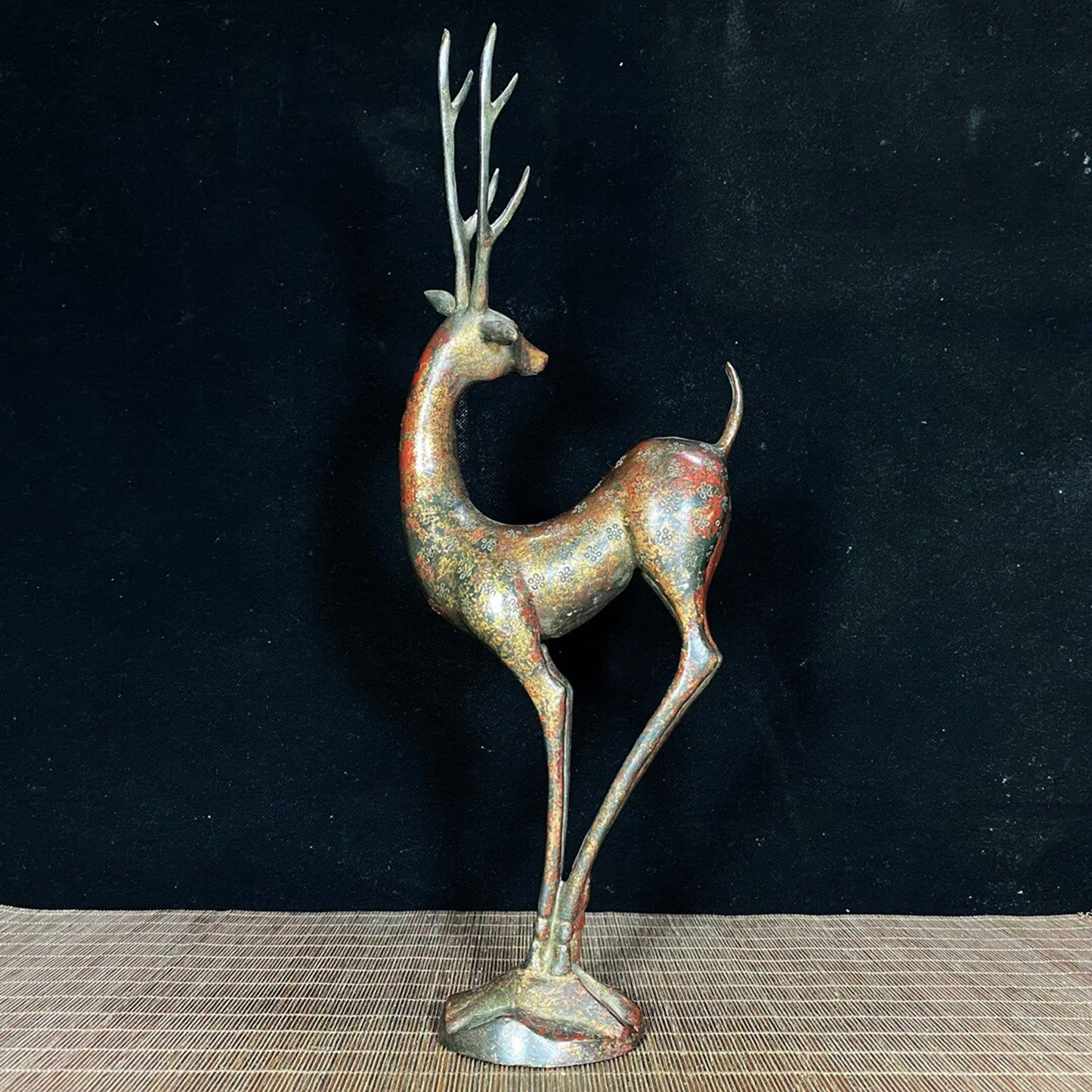 Chinese antique pure copper sika deer