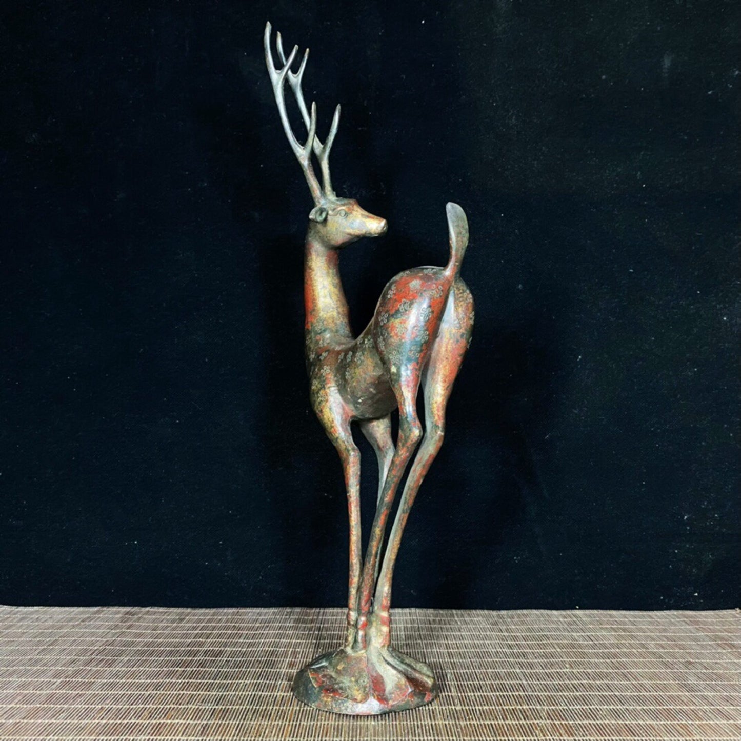 Chinese antique pure copper sika deer