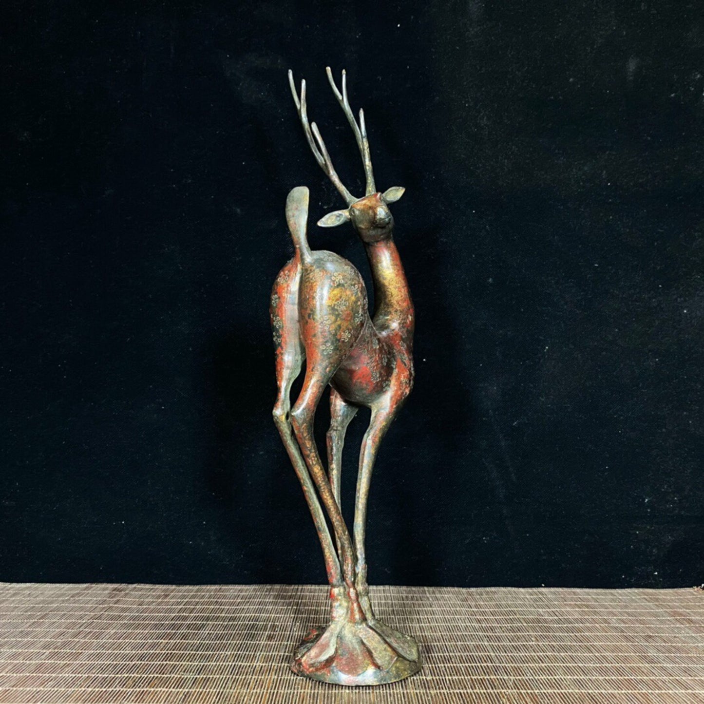 Chinese antique pure copper sika deer
