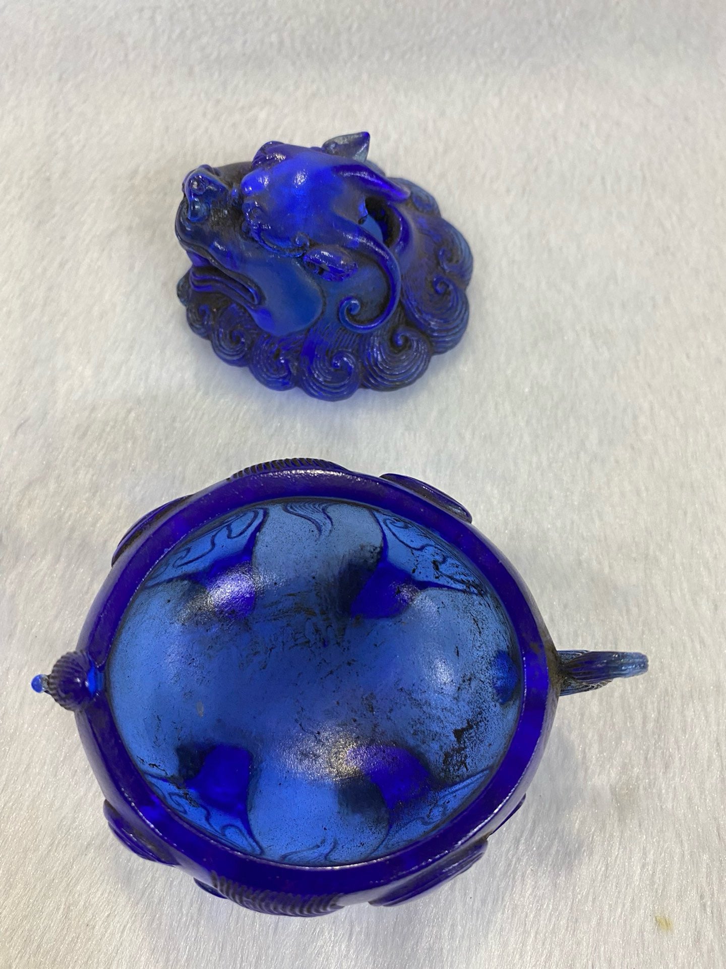 Chinese Antique Glass Pixiu shaped Aromatherapy Stove