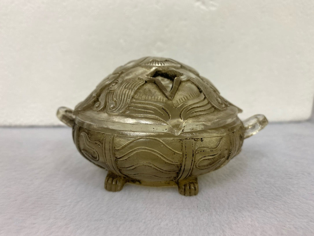 Chinese Antique Glass Gluttony Pattern Aromatherapy Stove