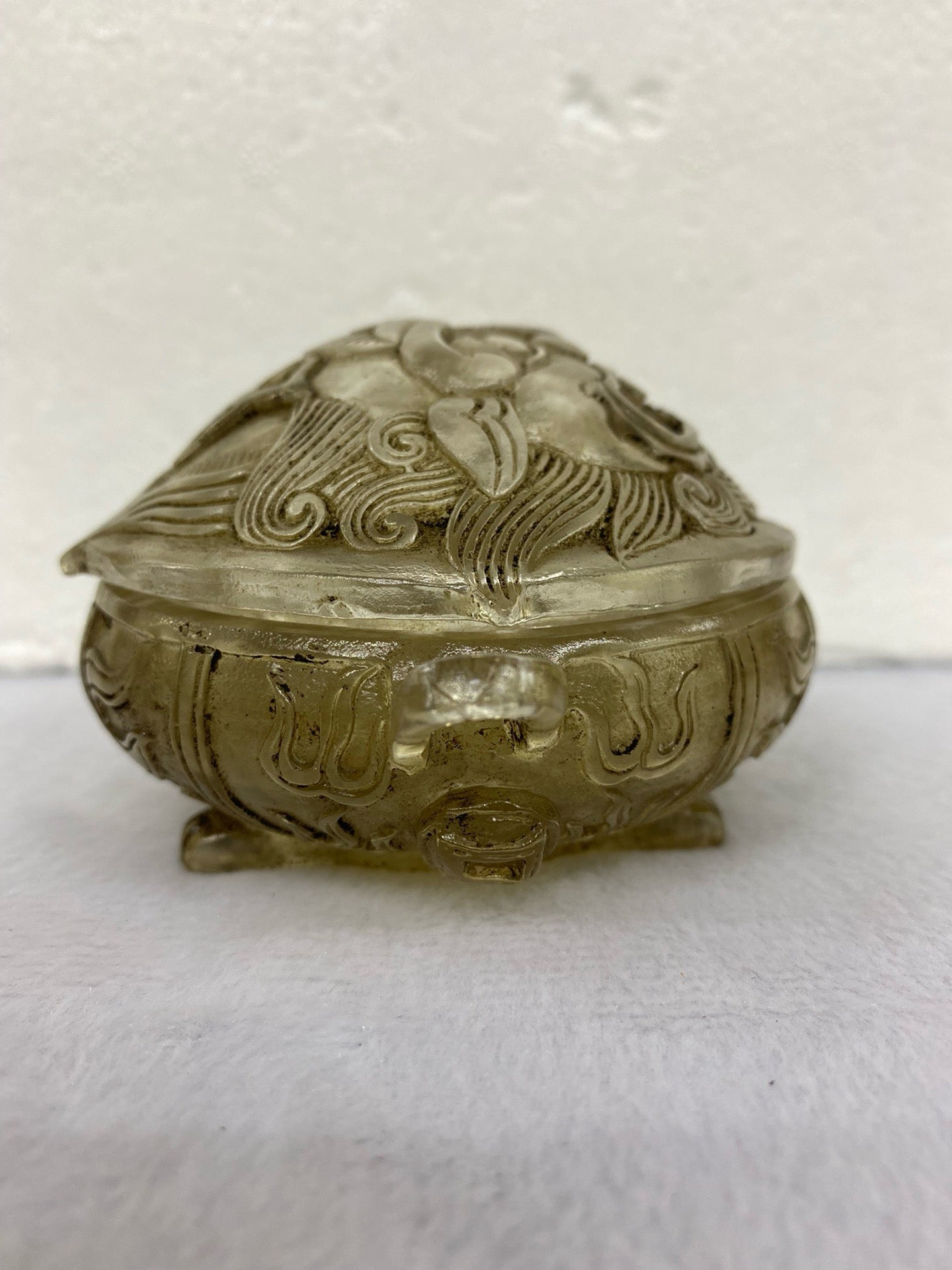 Chinese Antique Glass Gluttony Pattern Aromatherapy Stove