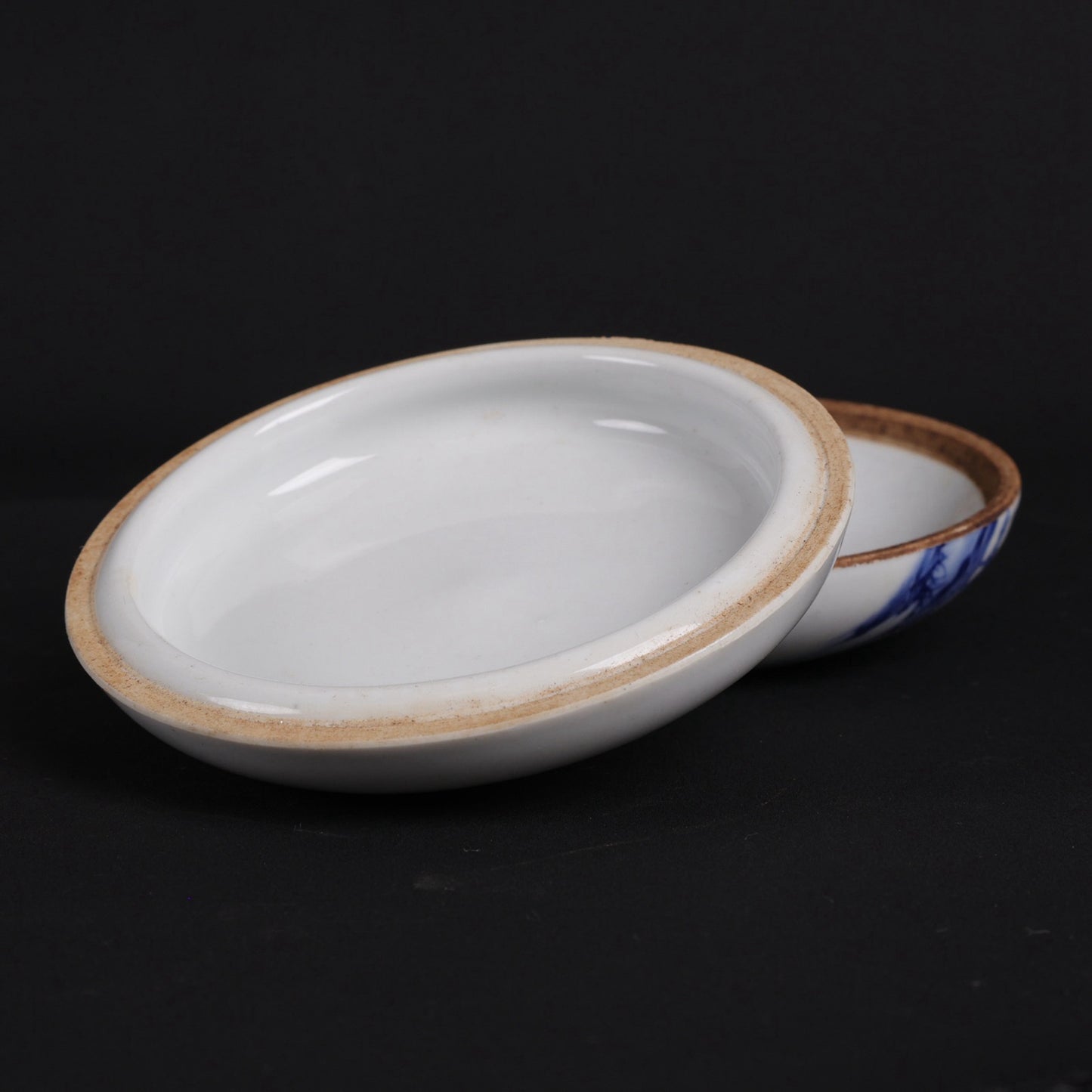 Blue and white pine and crane welcoming spring patterned small printing box