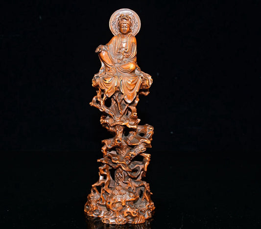 Huangyang wood vine Guanyin ornament