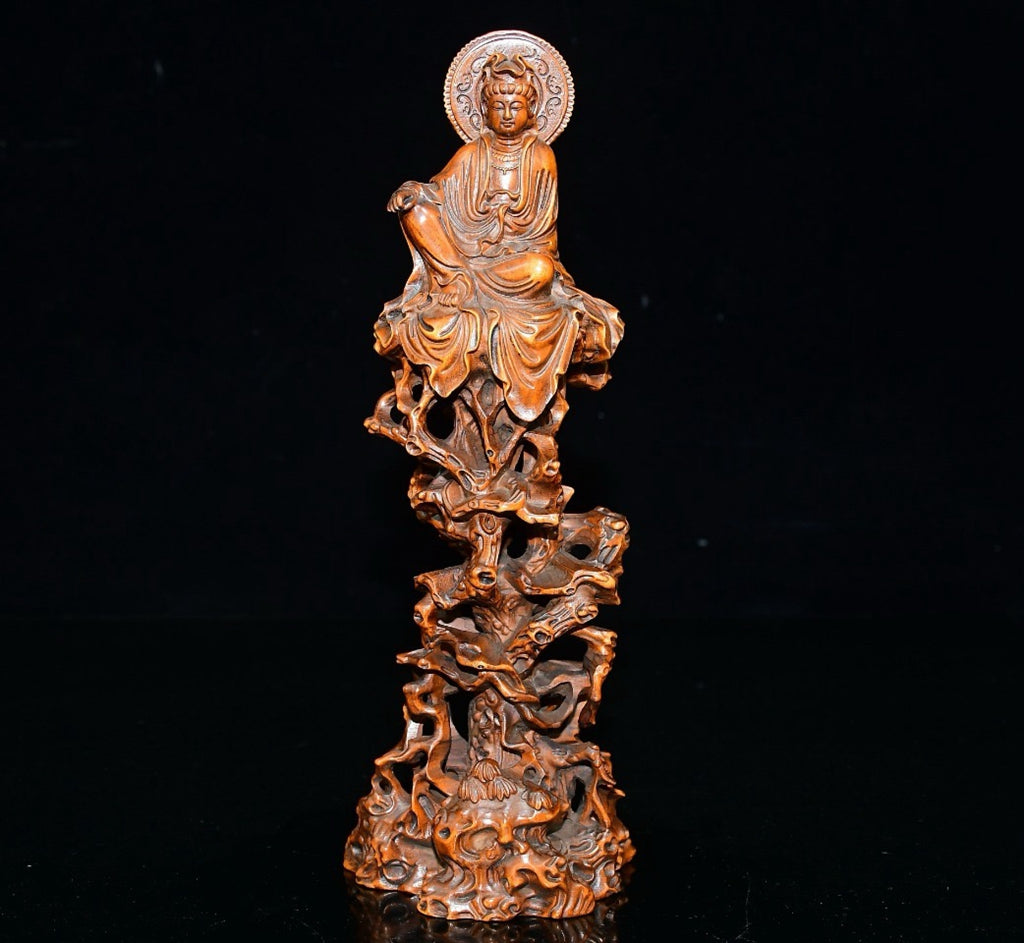 Huangyang wood vine Guanyin ornament