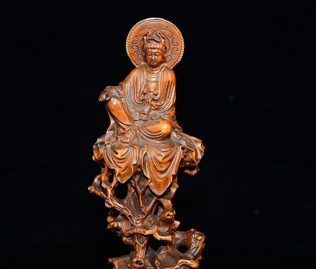 Huangyang wood vine Guanyin ornament