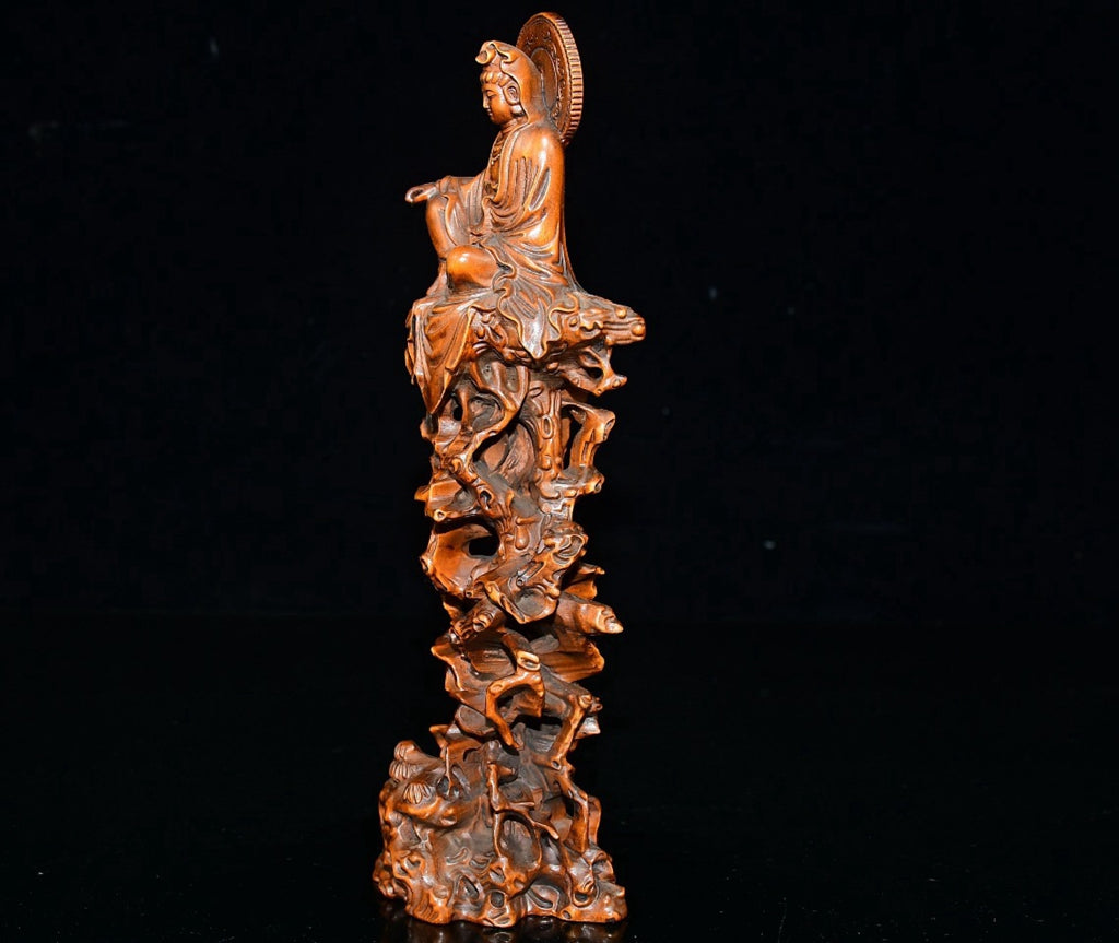 Huangyang wood vine Guanyin ornament
