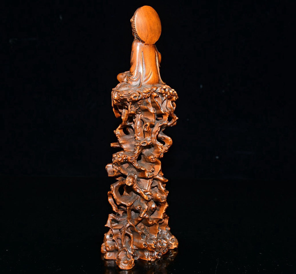 Huangyang wood vine Guanyin ornament