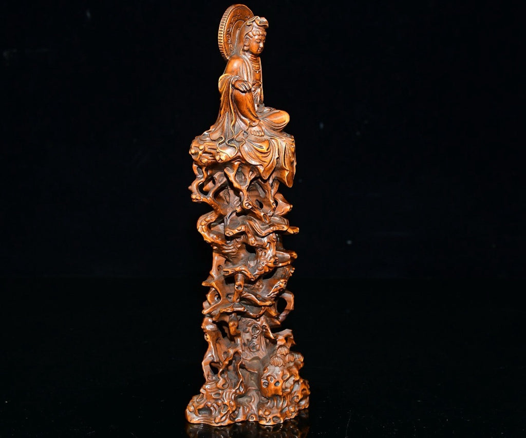 Huangyang wood vine Guanyin ornament