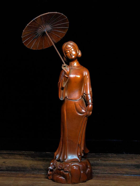 Huangyangmu Jinggong Woodcarving Umbrella Beauty