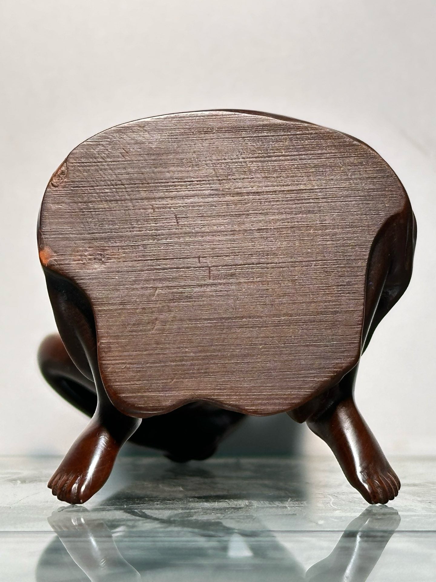 Chinese antique boxwood kneeling beauty