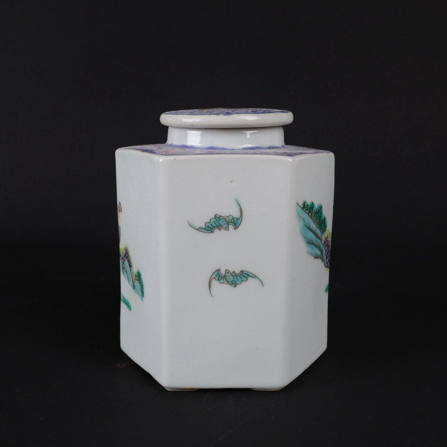 Pink character story pattern tea jar