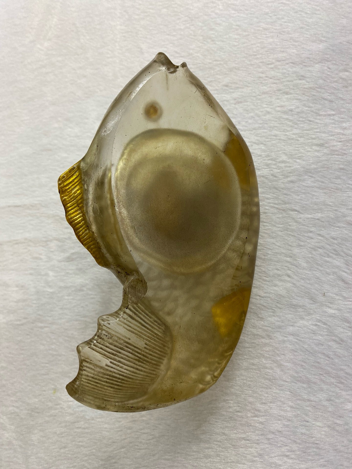 Chinese antique glass fish shaped pen wash