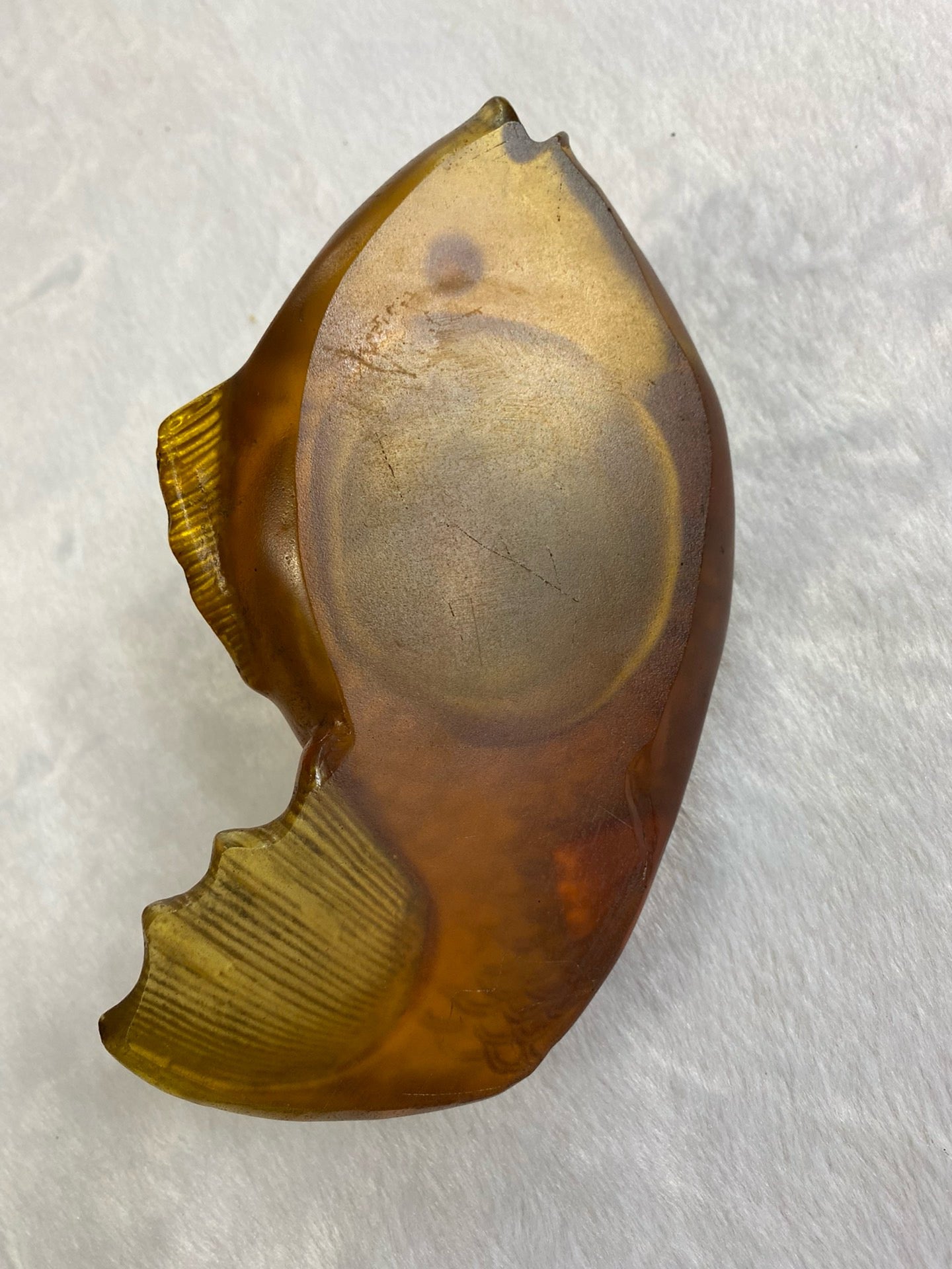 Chinese antique glass fish shaped pen wash