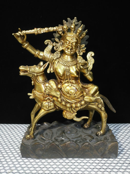 Chinese antique pure copper auspicious Heavenly Mother Buddha statue