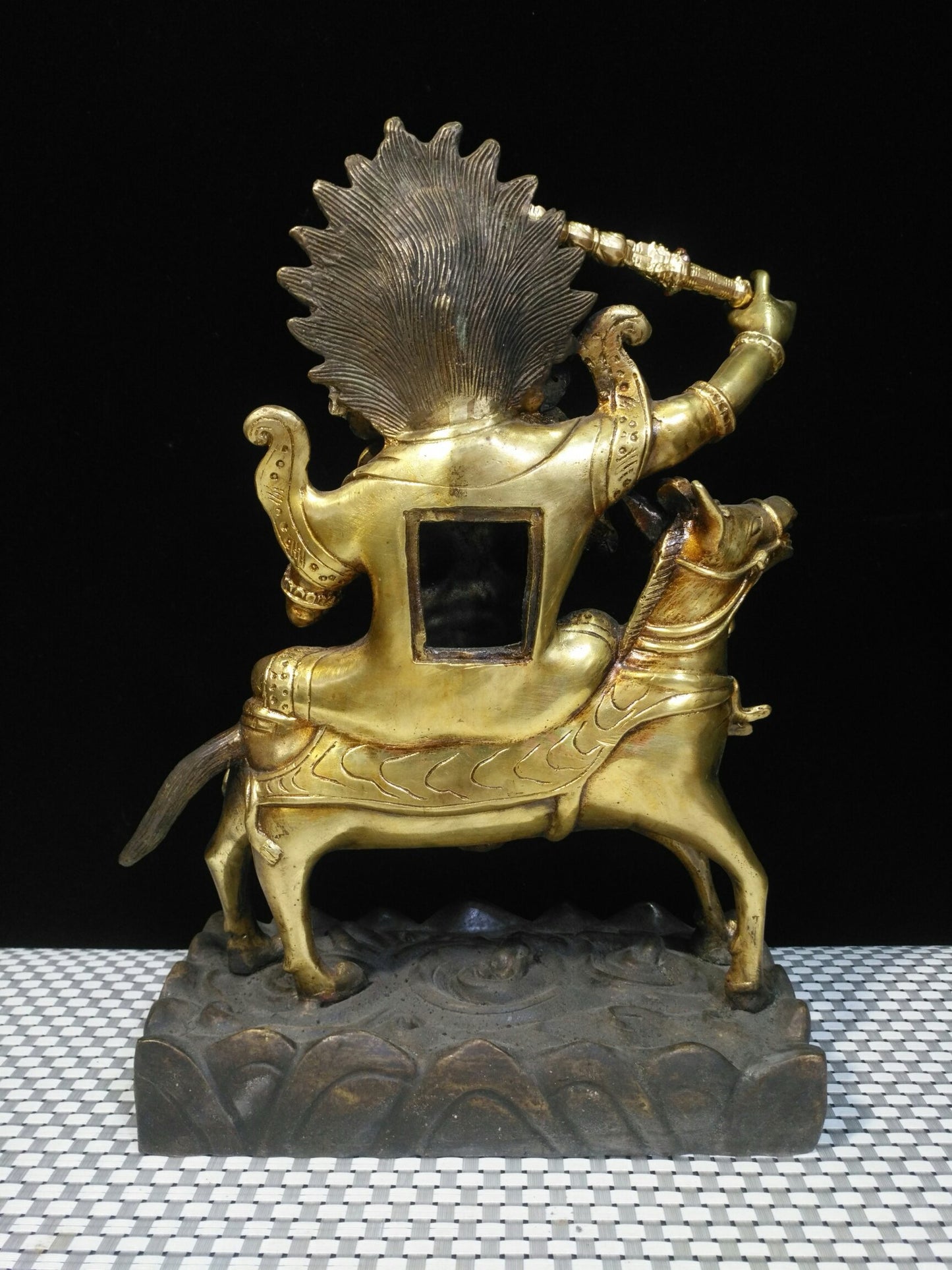 Chinese antique pure copper auspicious Heavenly Mother Buddha statue