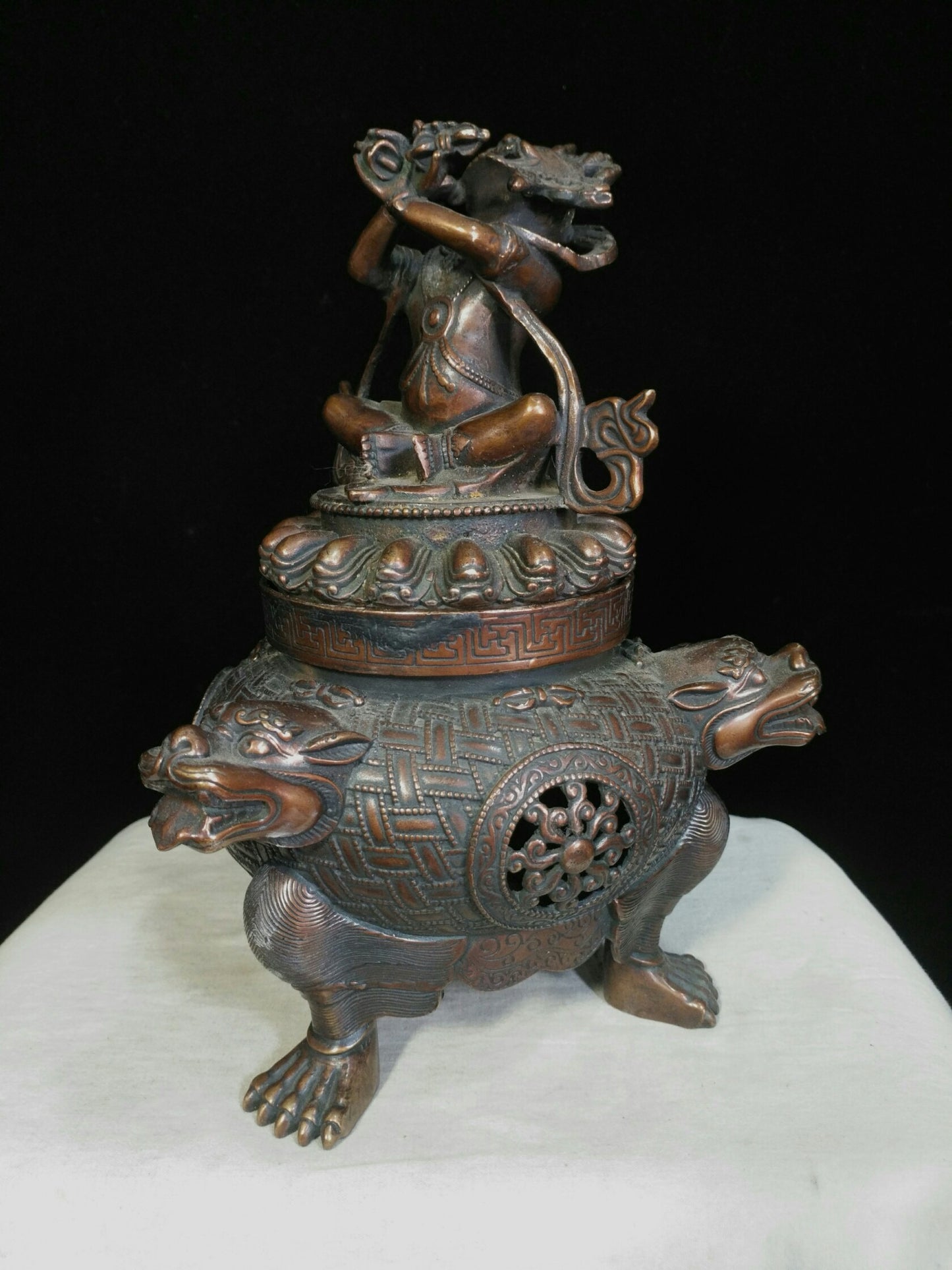 Chinese antique pure copper incense burner