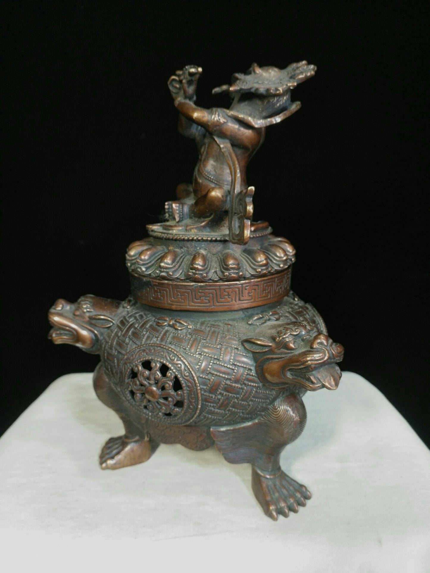 Chinese antique pure copper incense burner