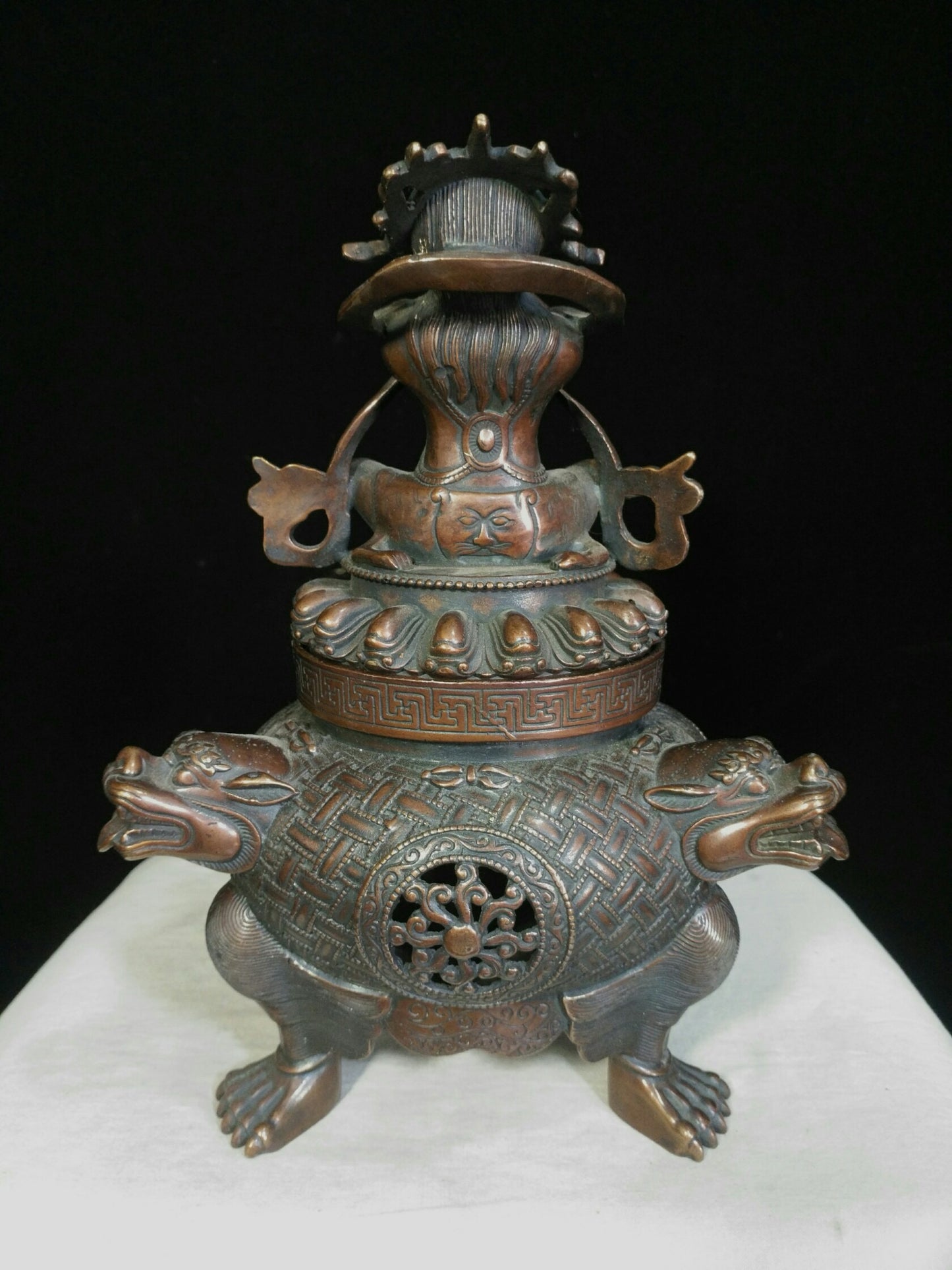 Chinese antique pure copper incense burner