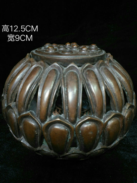 Chinese antique pure copper incense burner