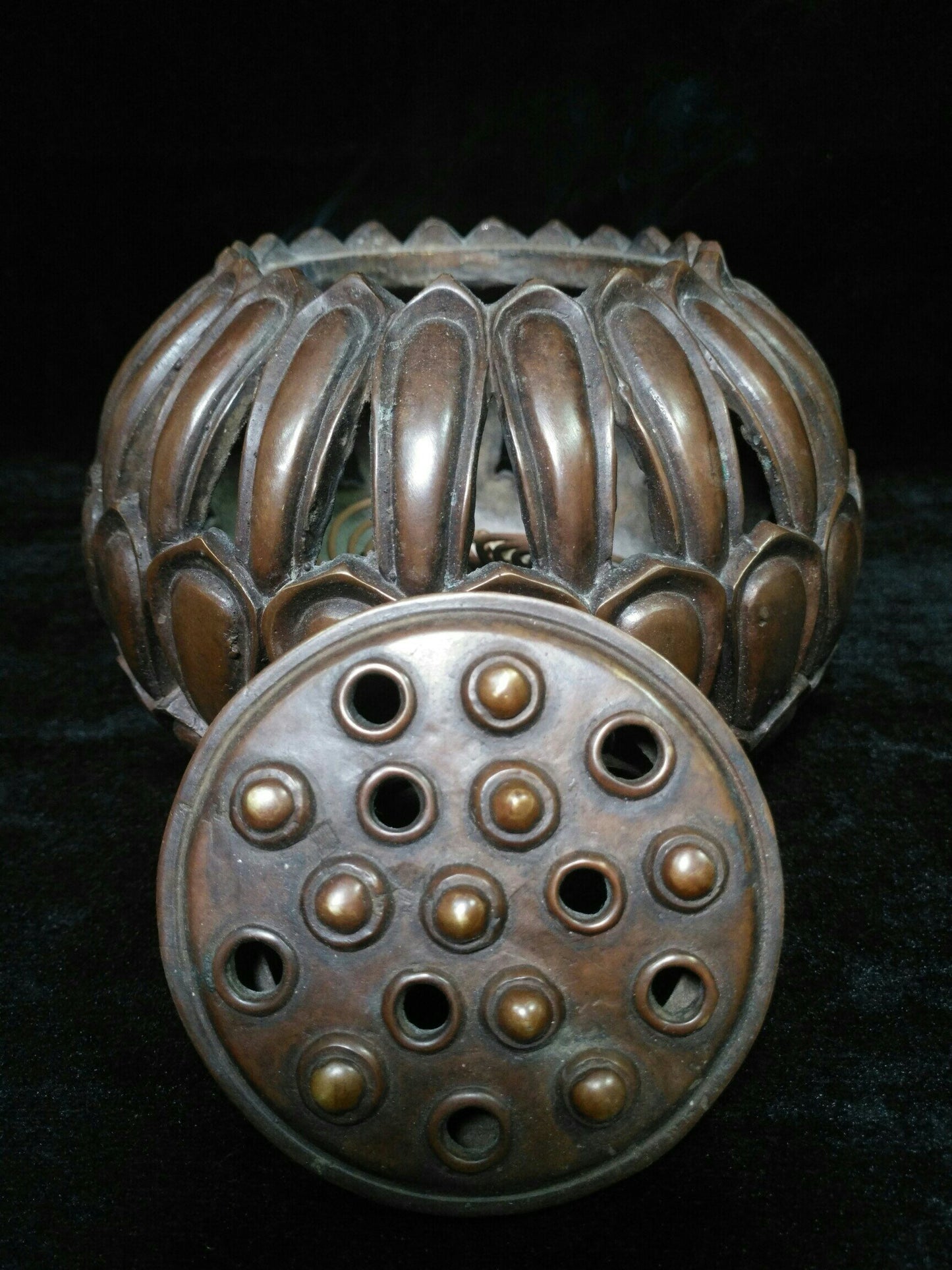 Chinese antique pure copper incense burner