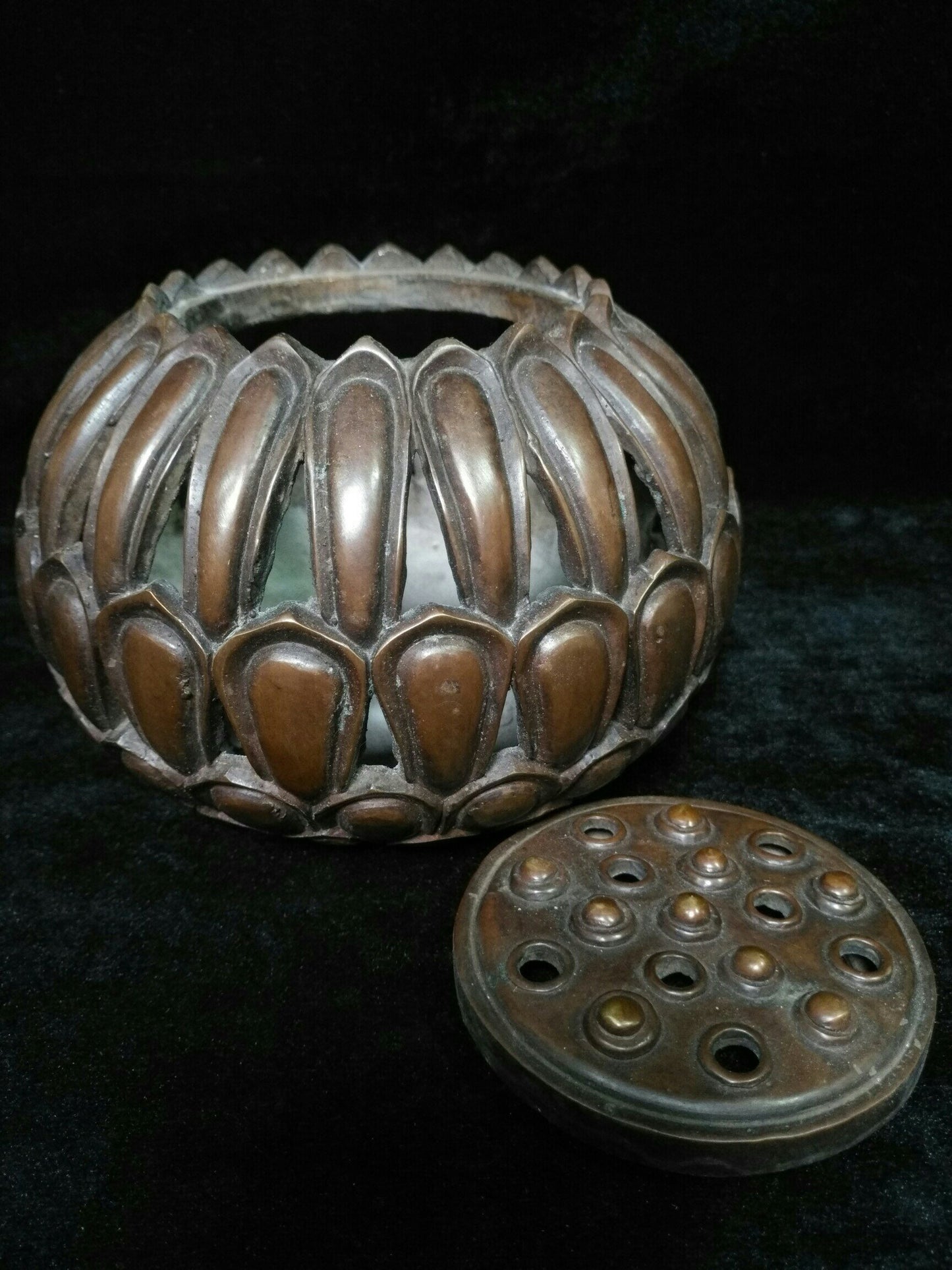 Chinese antique pure copper incense burner