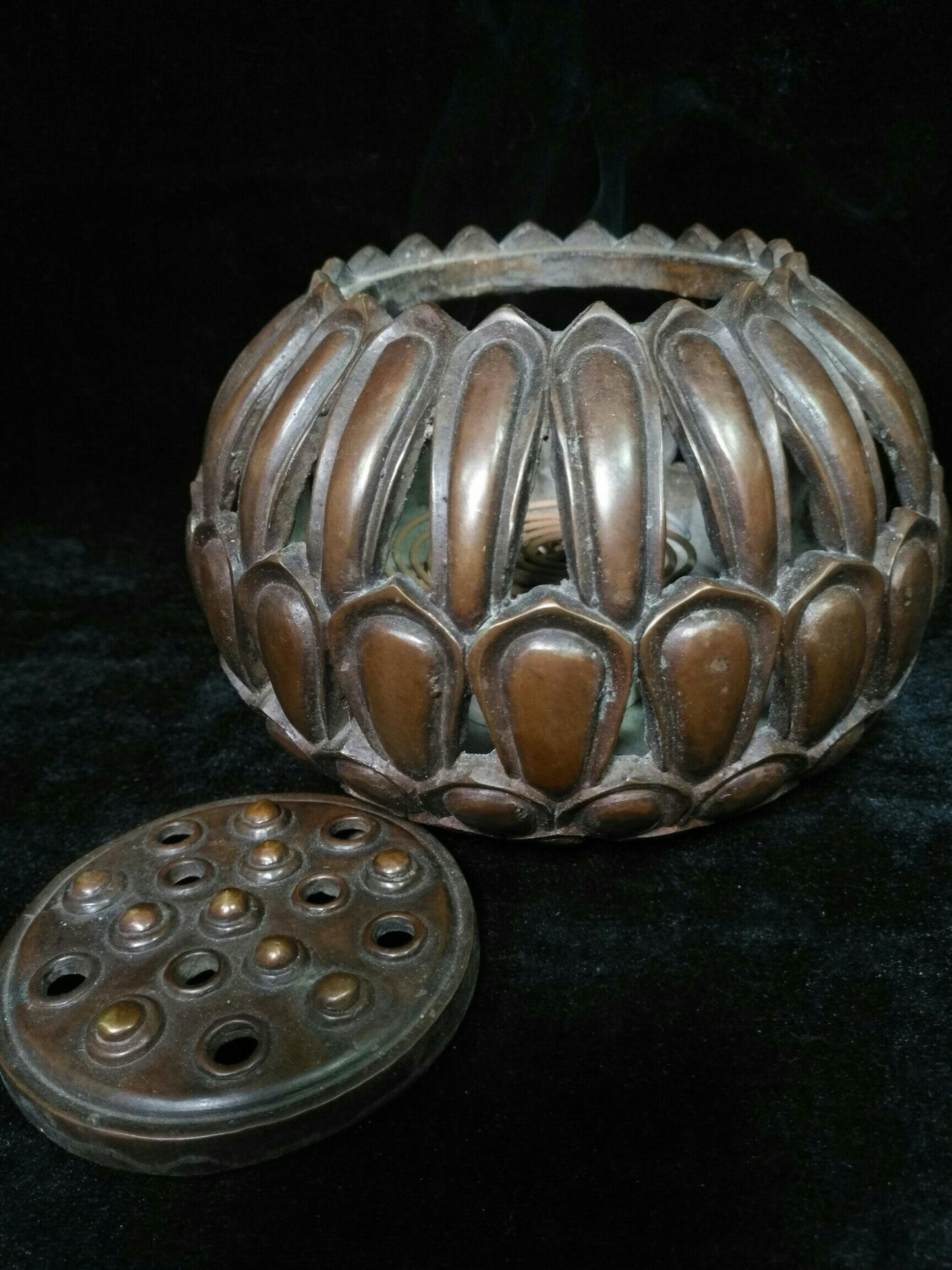 Chinese antique pure copper incense burner