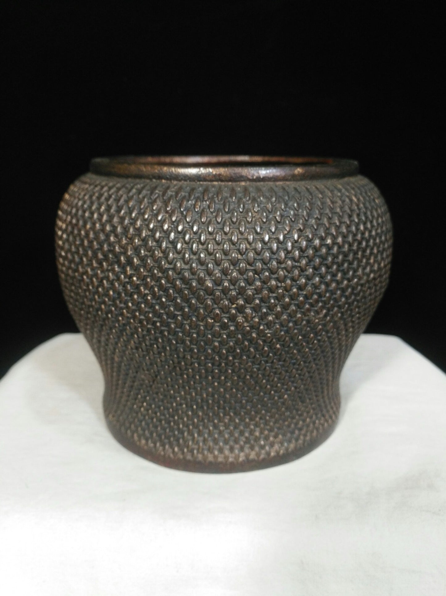 Chinese antique pure copper Jiang Jun jar