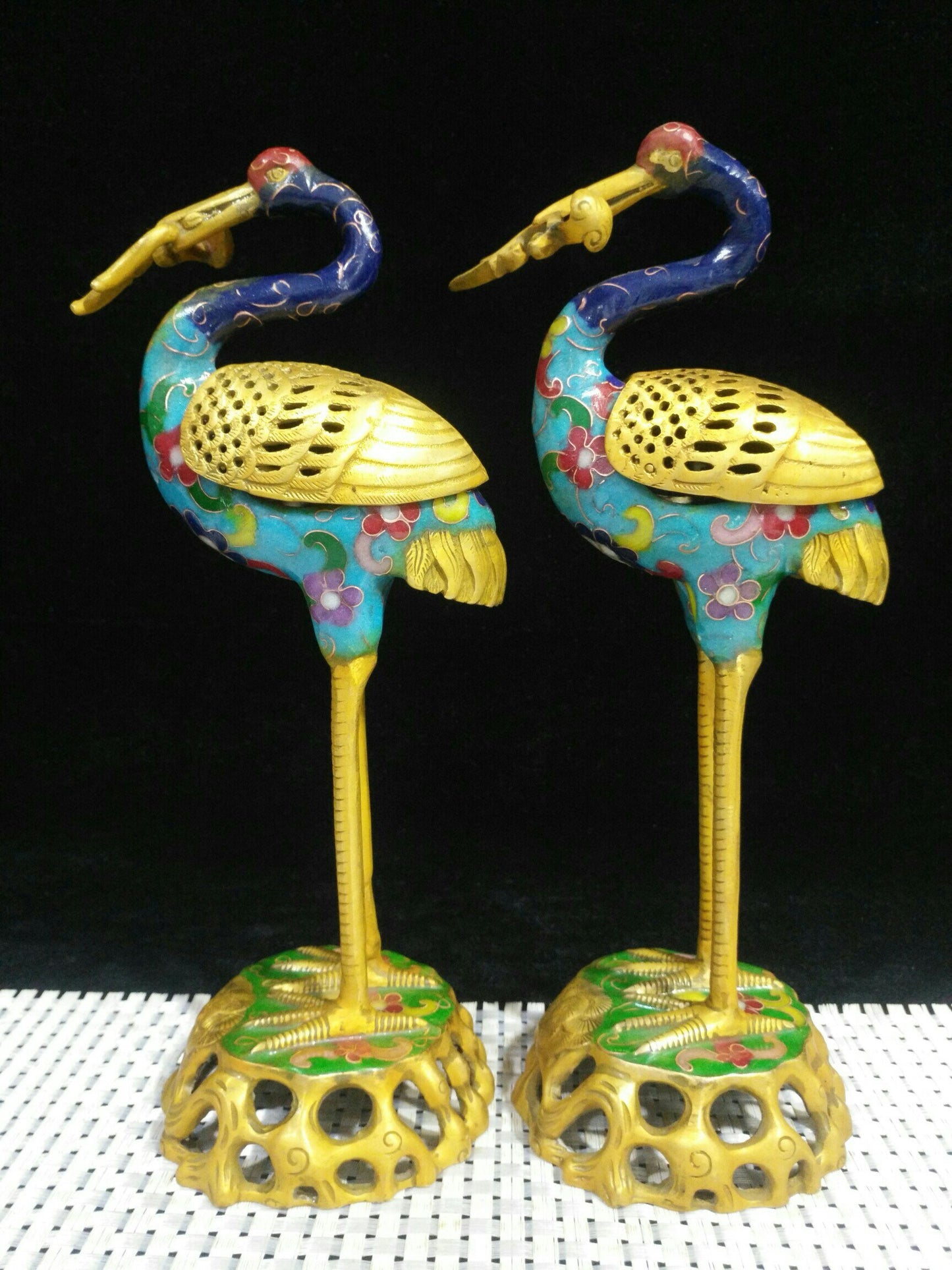 Chinese antique pure copper crane