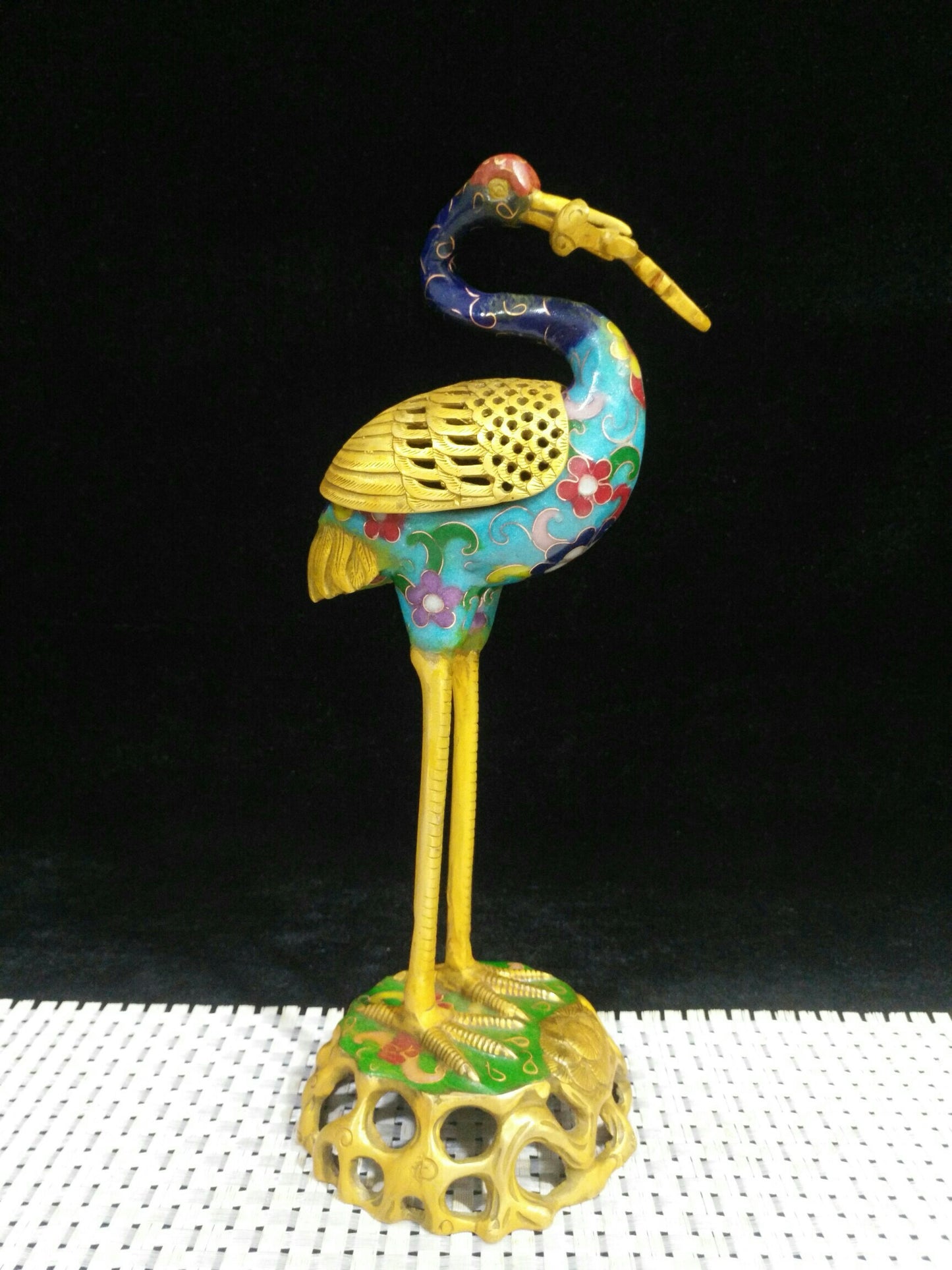 Chinese antique pure copper crane