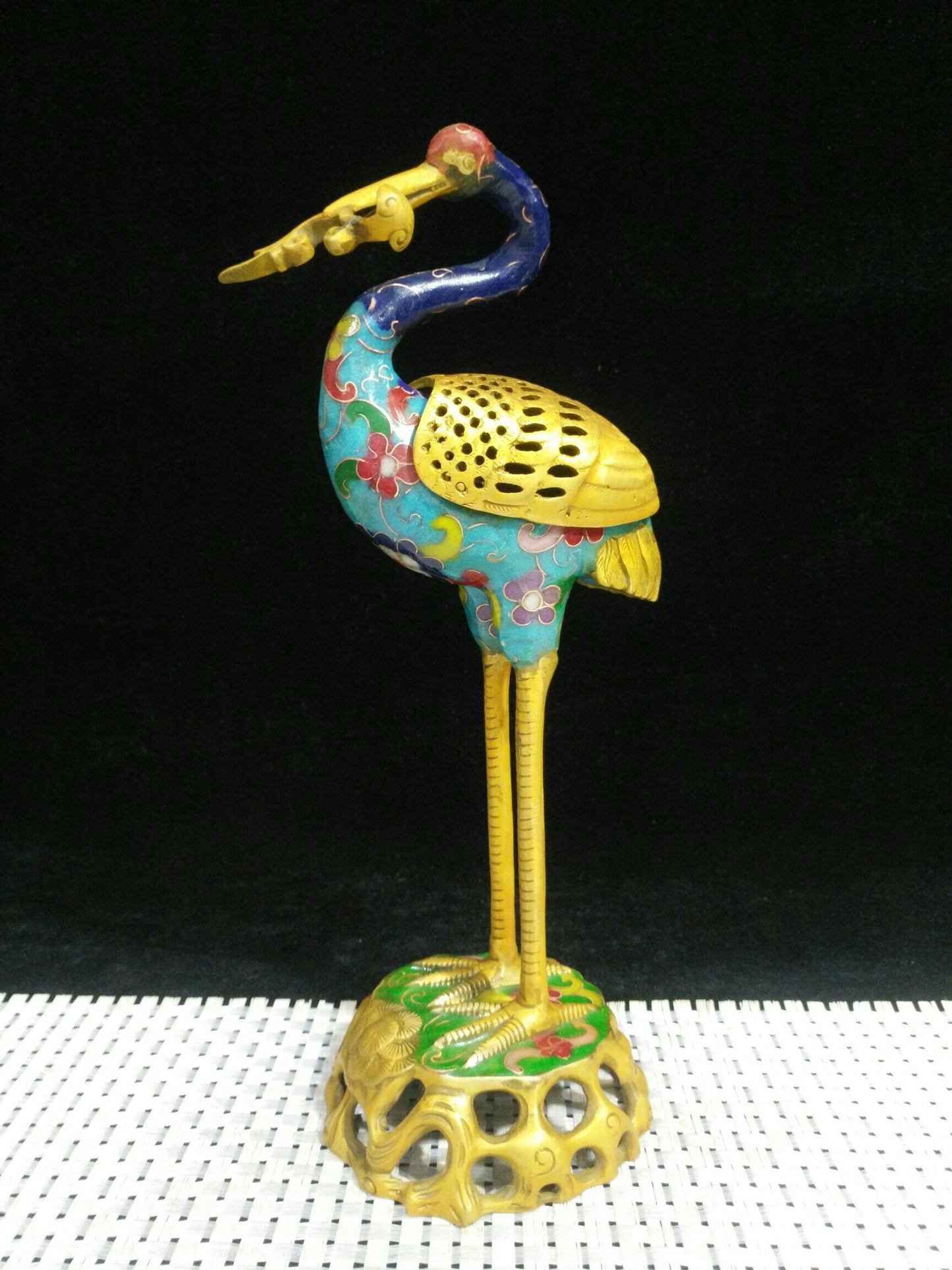 Chinese antique pure copper crane