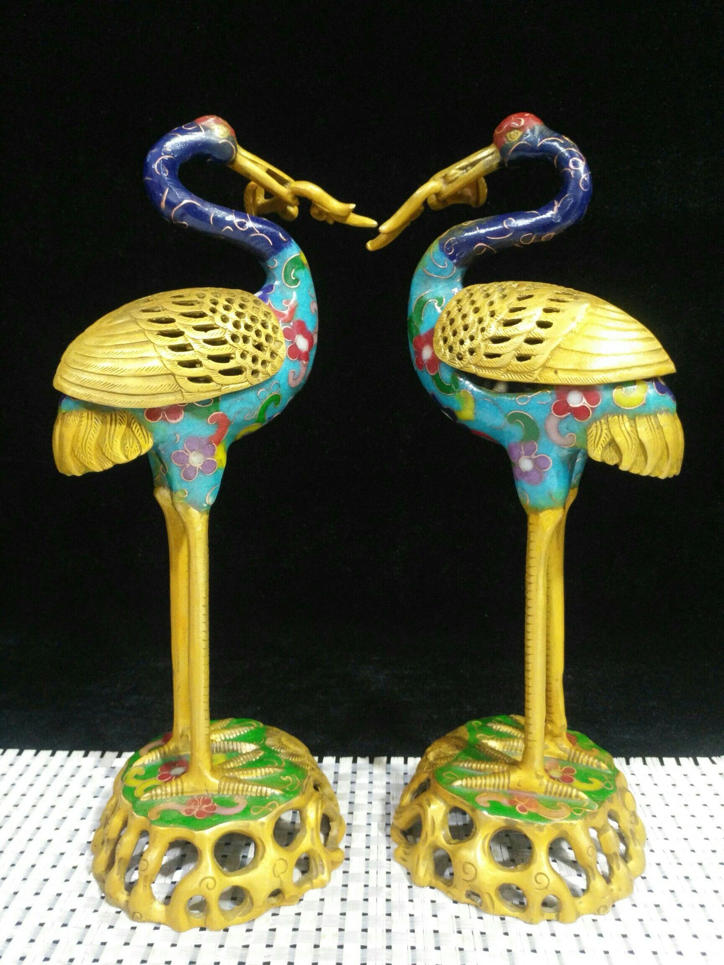 Chinese antique pure copper crane