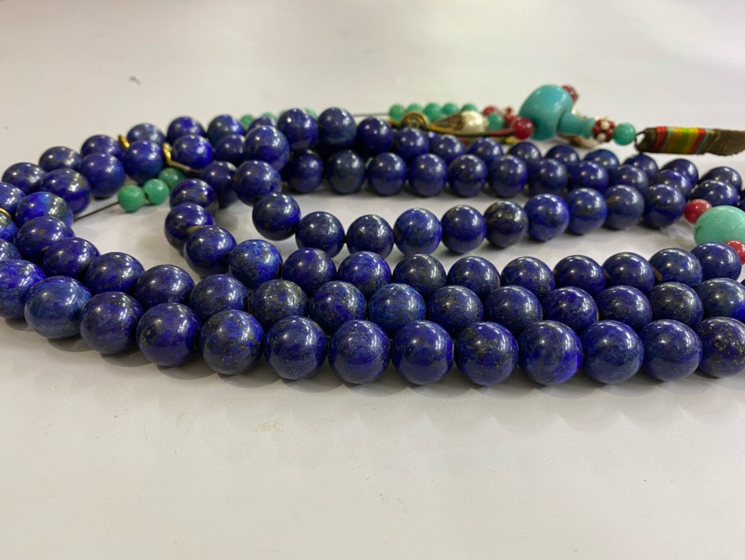 Chinese antique lapis lazuli facing beads