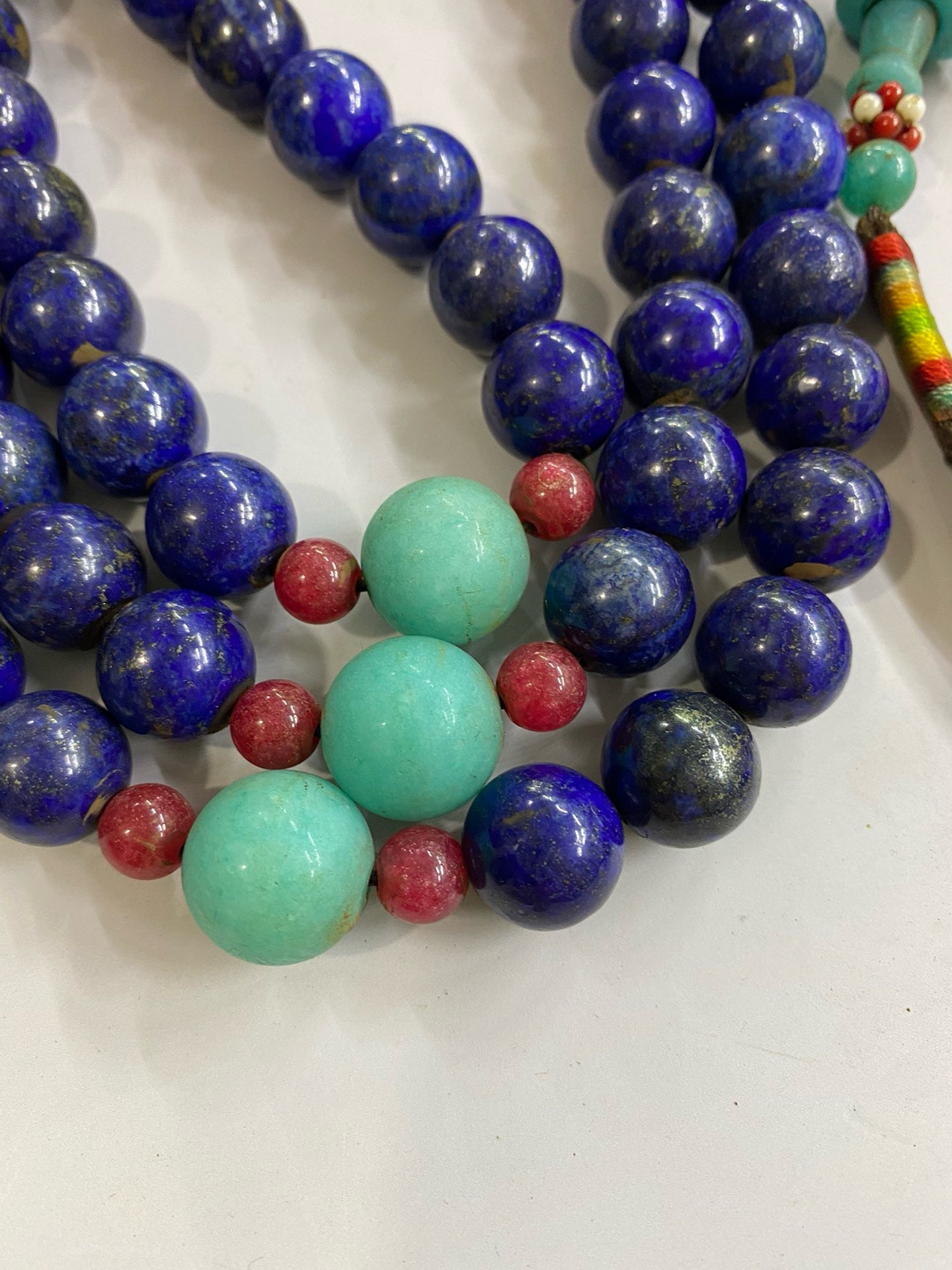 Chinese antique lapis lazuli facing beads