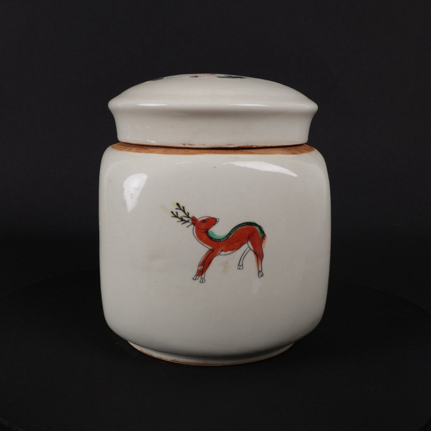 Pink character story pattern large square jar