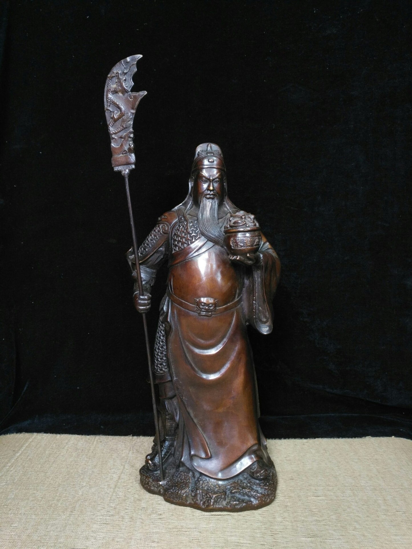 Chinese antique pure copper Guan Gong ornaments