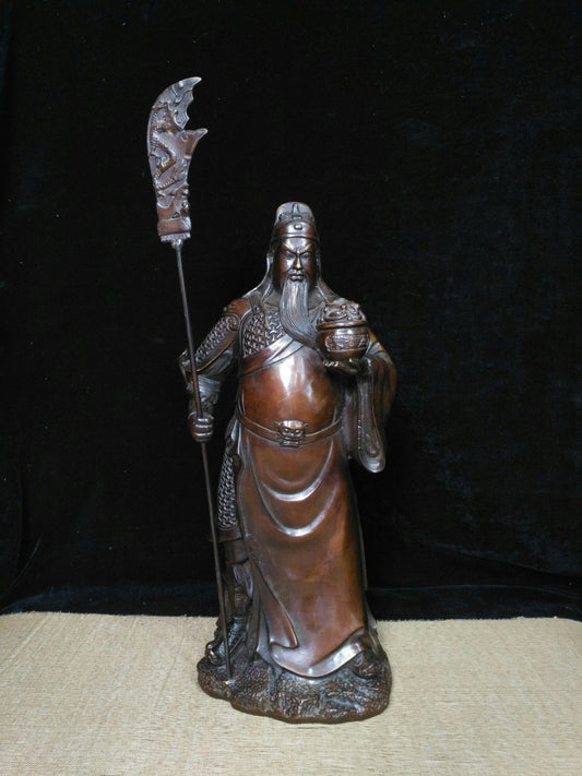 Chinese antique pure copper Guan Gong ornaments