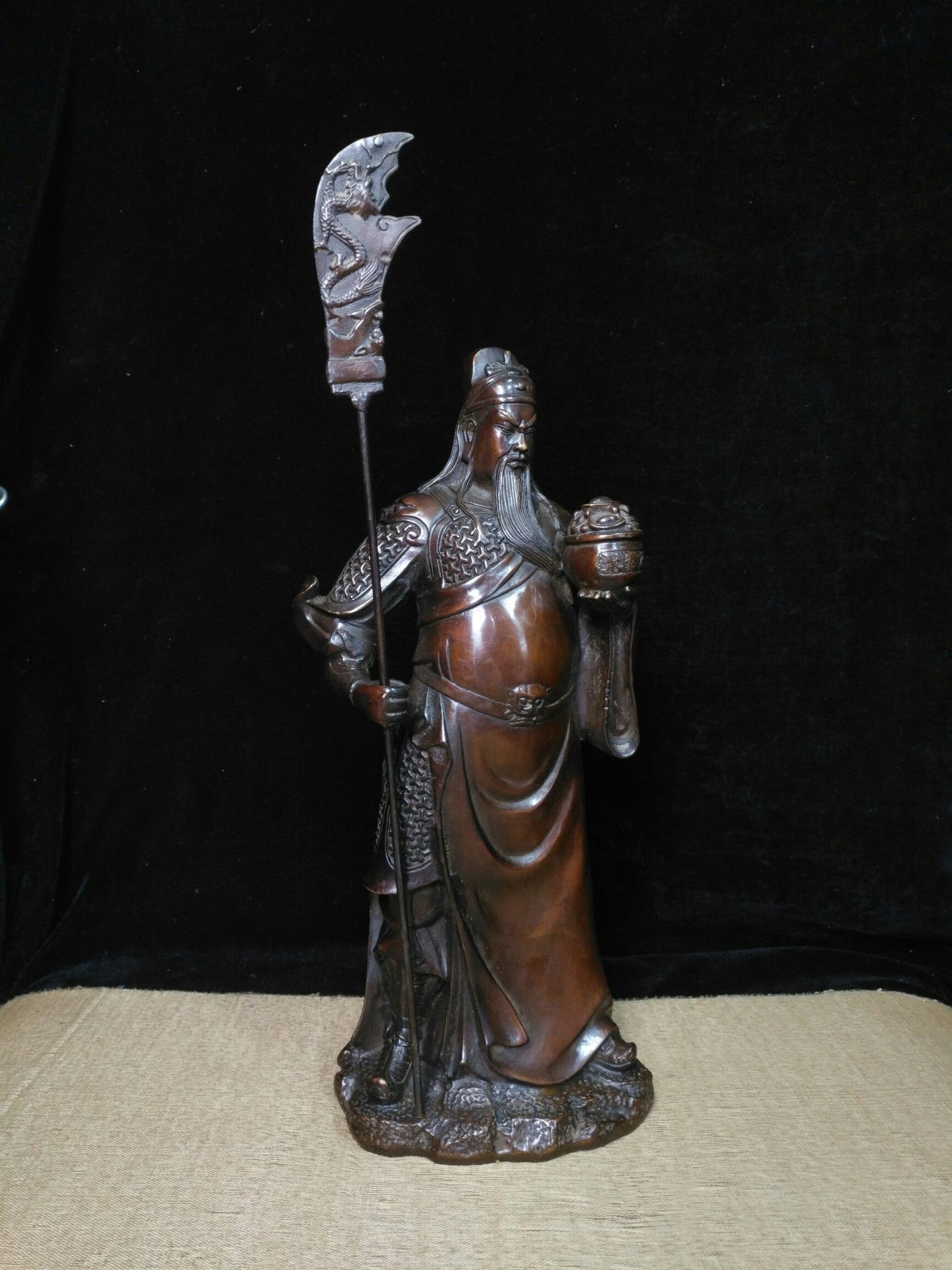 Chinese antique pure copper Guan Gong ornaments