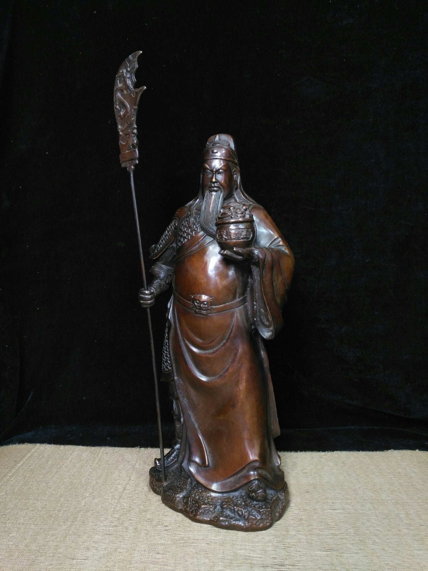 Chinese antique pure copper Guan Gong ornaments
