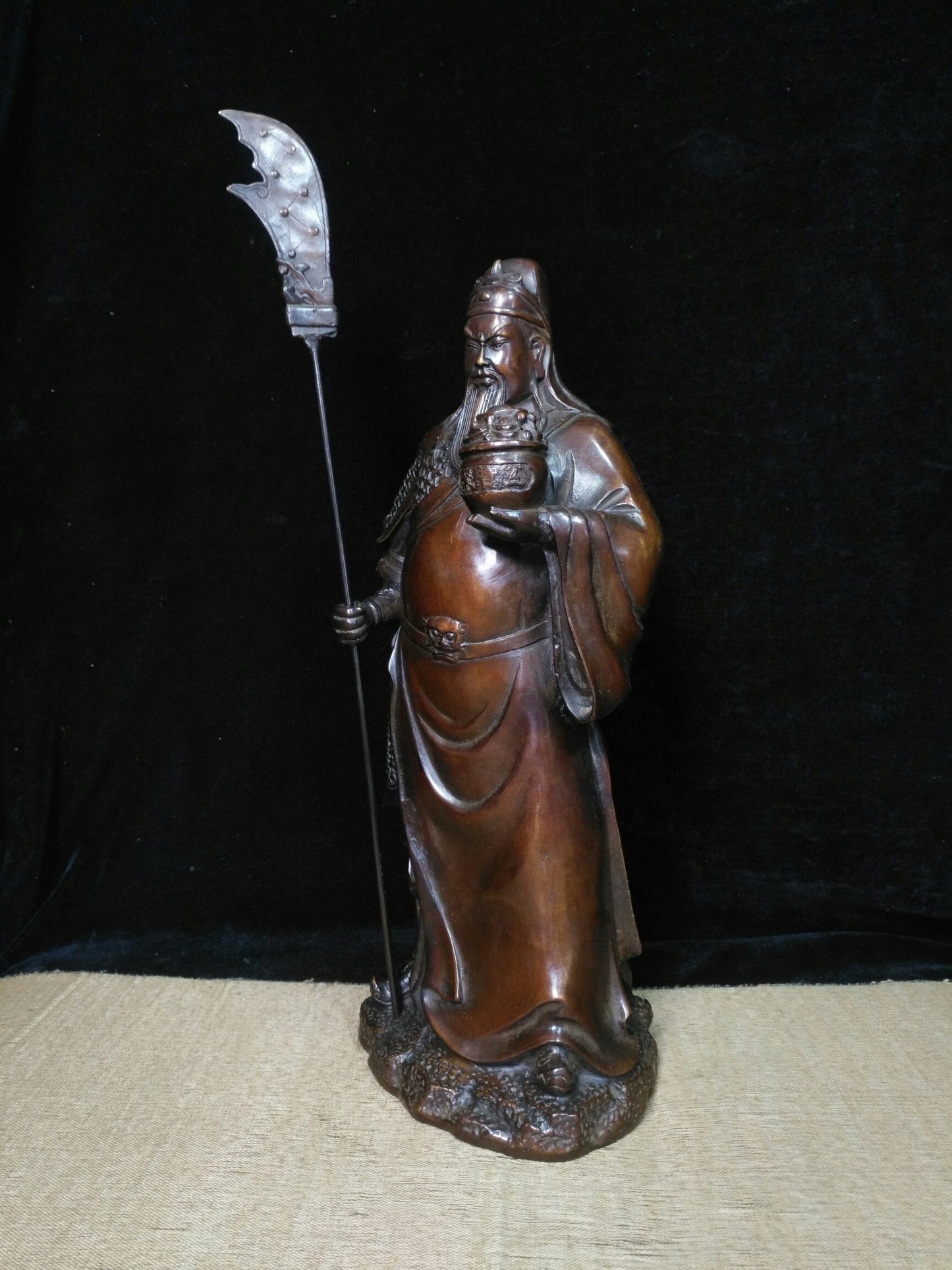 Chinese antique pure copper Guan Gong ornaments