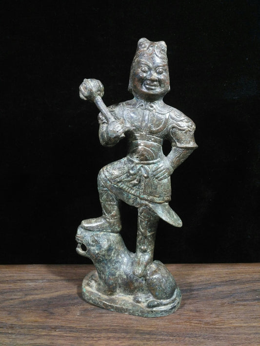 Chinese Antique Bronze Figure Tiger General