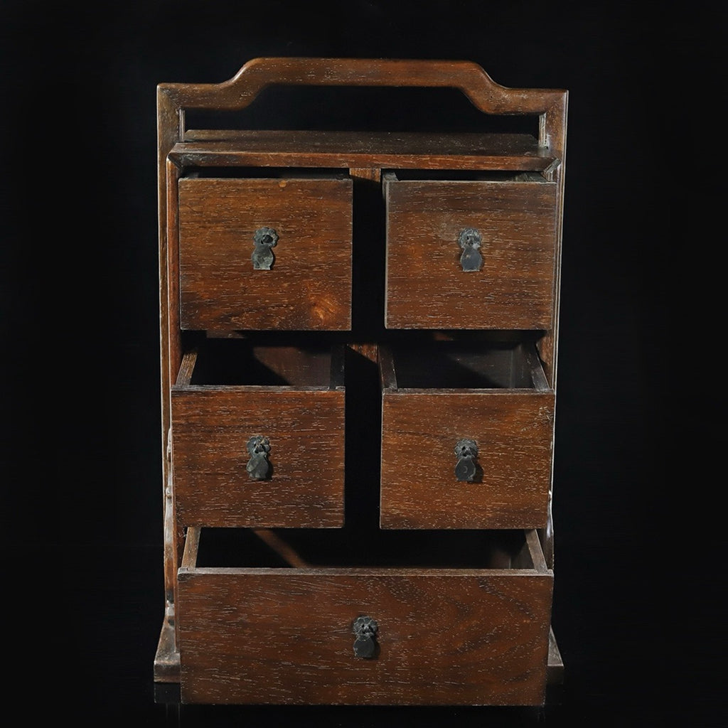 Handheld five bucket lifting beam cabinet carved from rosewood