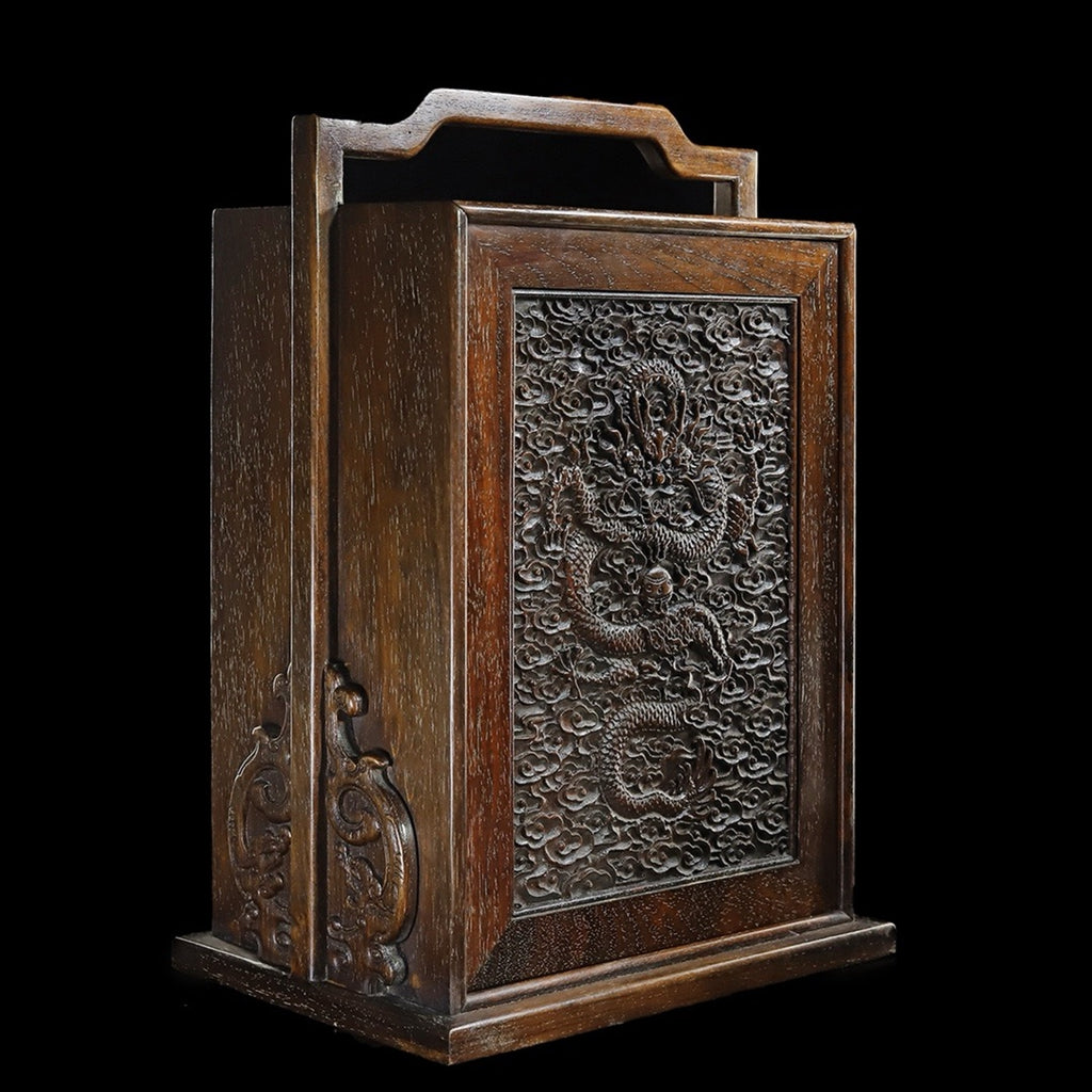 Handheld five bucket lifting beam cabinet carved from rosewood