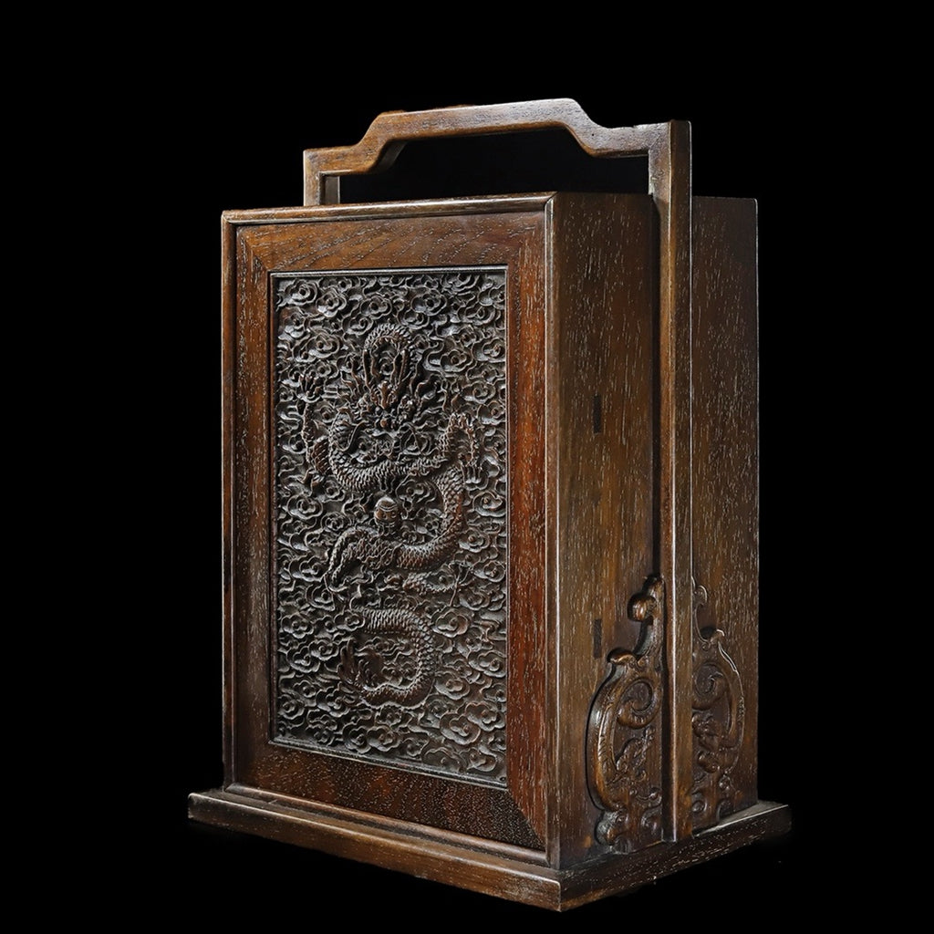 Handheld five bucket lifting beam cabinet carved from rosewood