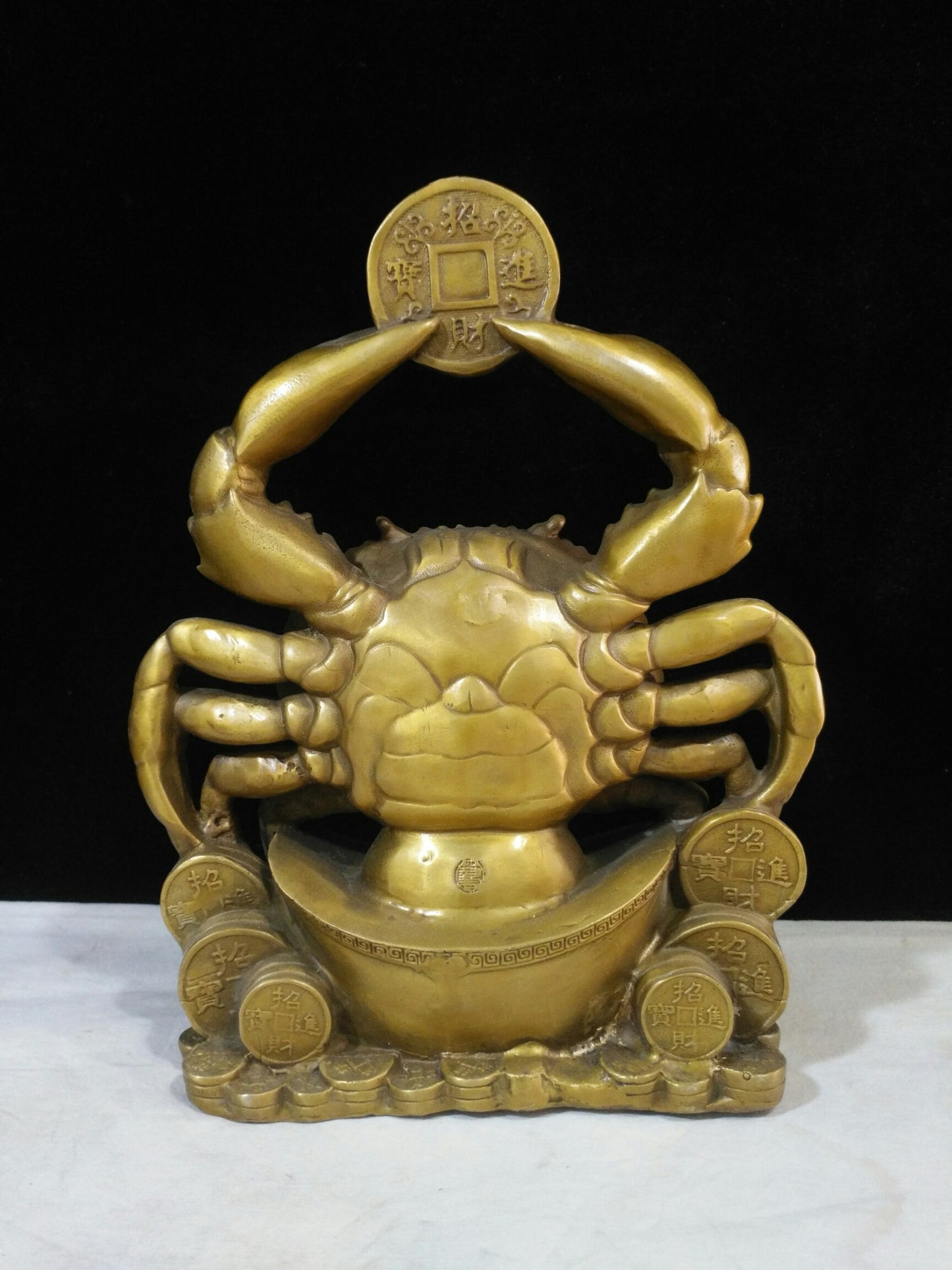 Chinese antique pure copper Feng Shui ornaments for attracting wealth