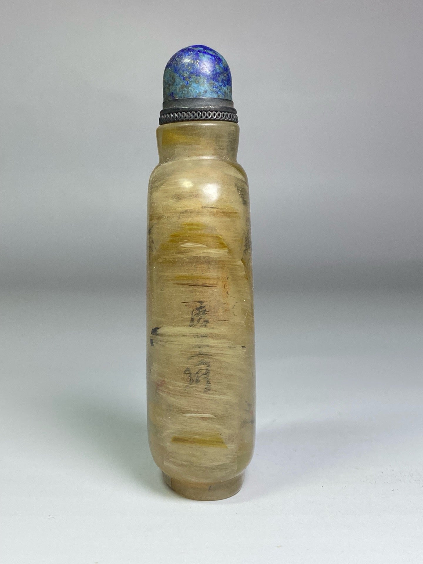 Chinese antique glass imitation crystal inner painted snuff bottle
