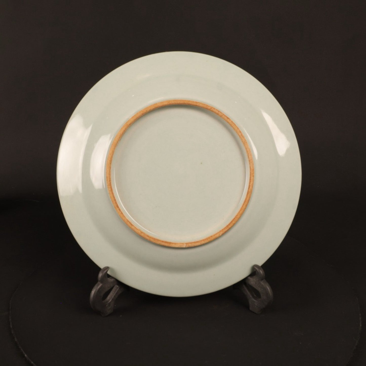 Blue and white shabby chamber inscription seal pattern appreciation plate