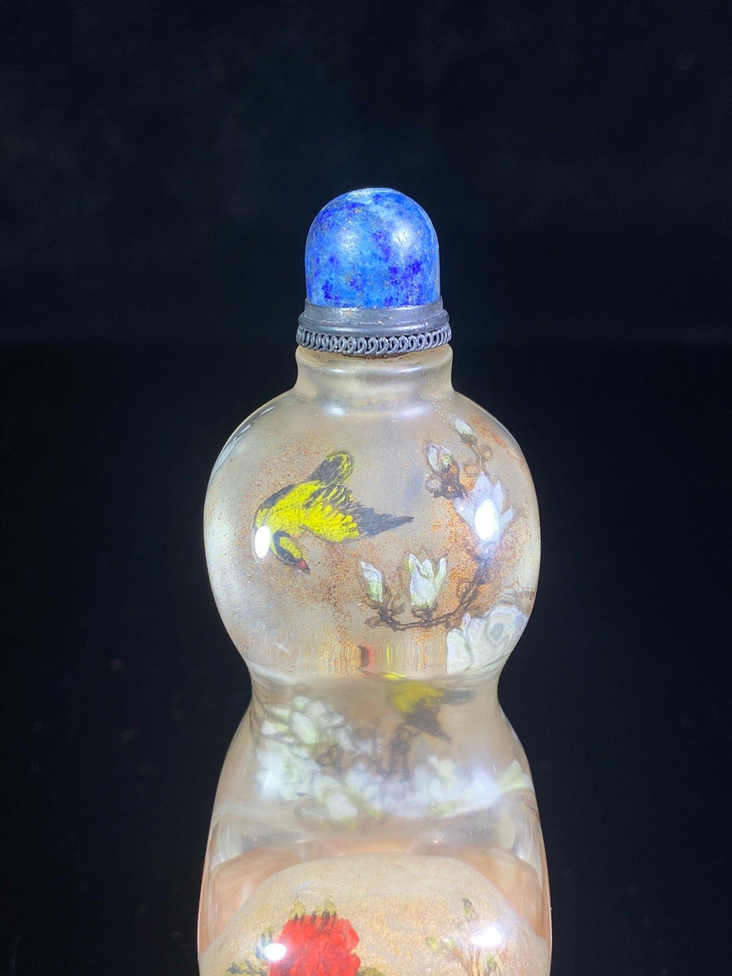 Chinese antique women's painted snuff bottle